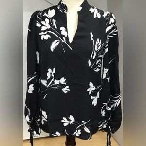Vince Camuto Women's Size XS Blouse Black White NEW